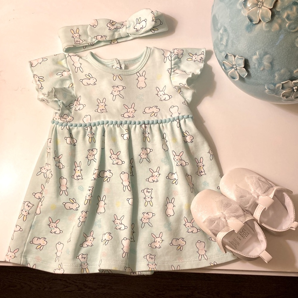 Baby girl Easter dress & shoes